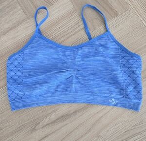 Lily Of France  Seamless Blue Bralette with Light L/XL Support